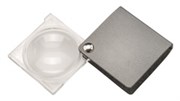 Лупа складная двояковыпуклая economy, диаметр 45 мм, 3.5х (10.0 дптр), цвет серебро, форма квадратная