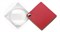 Лупа складная двояковыпуклая economy, диаметр 45 мм, 3.5х (10.0 дптр), цвет красный, форма квадратная - фото 6356